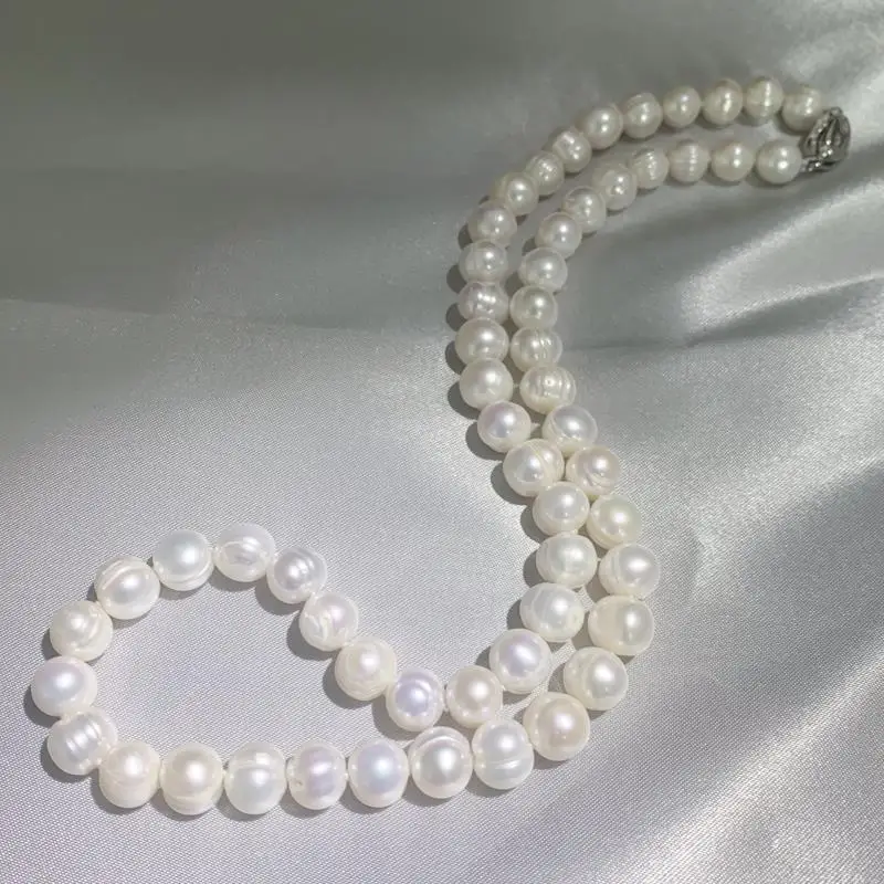 Pearl Trim Chain - Colar de pérolas naturais de água