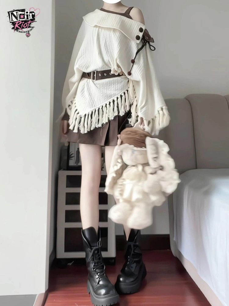 Tassel Fringe Trim - Conjunto Vintage Japonês Mori Kei 2