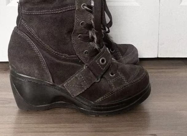 Botas de cano alto com bico ar - Elastic Lace Trim avaliação e preço