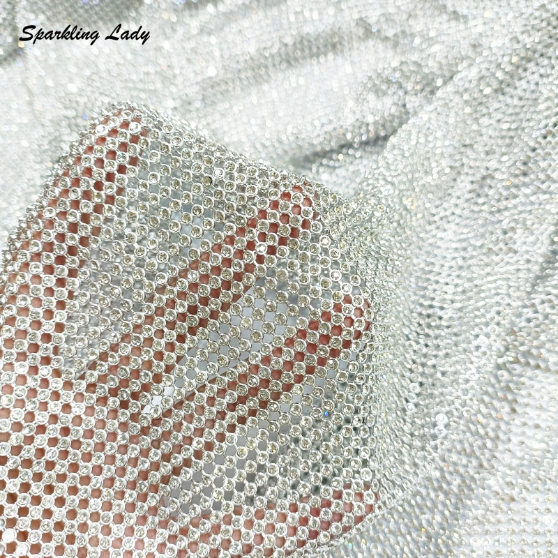 Tecido de Malha de Alumínio co - Crystal Mesh Fabric avaliação e preço