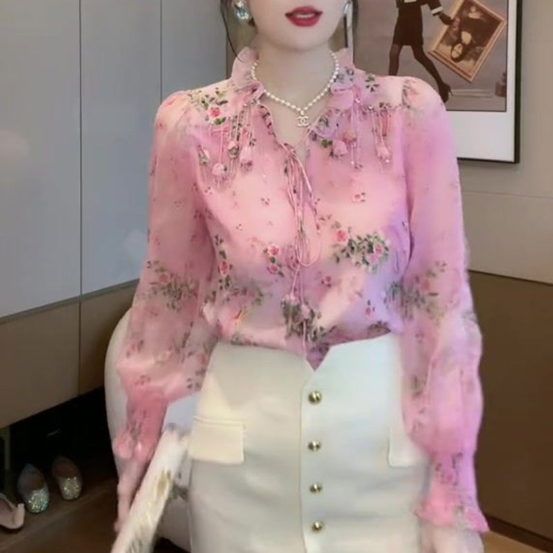Coreano flores quebradas impre - Tassel Fringe Trim avaliação e preço