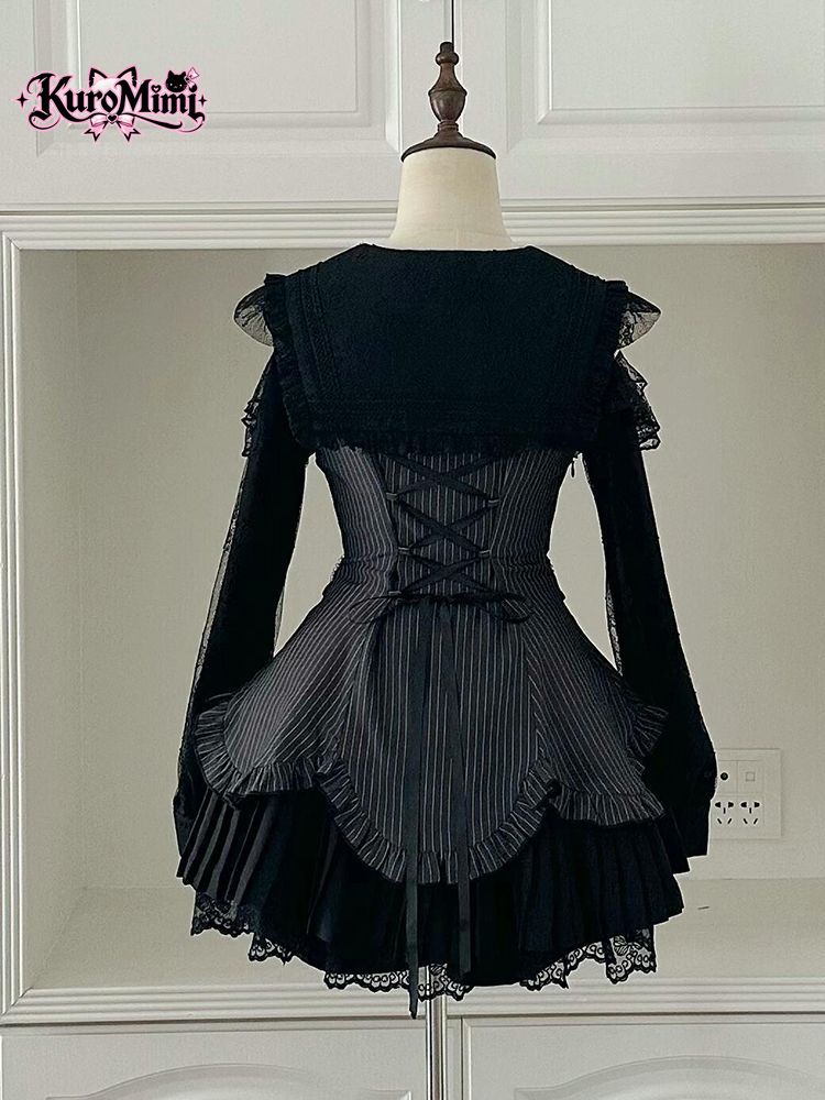 Vestido Lolita Gótico Japonês  - Elastic Lace Trim avaliação e preço