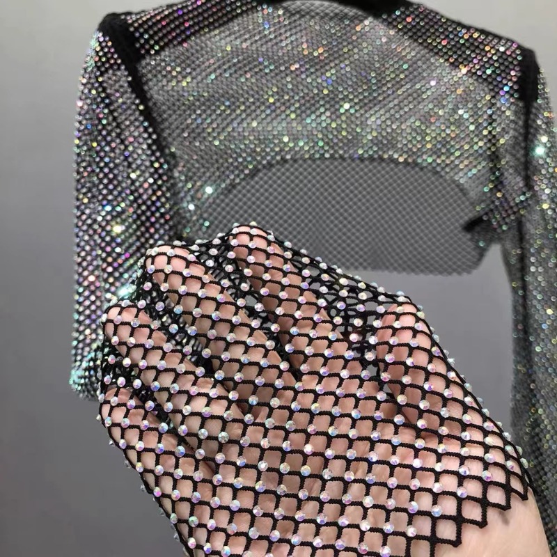 50x120cm costura strass malha  - Crystal Mesh Fabric avaliação e preço