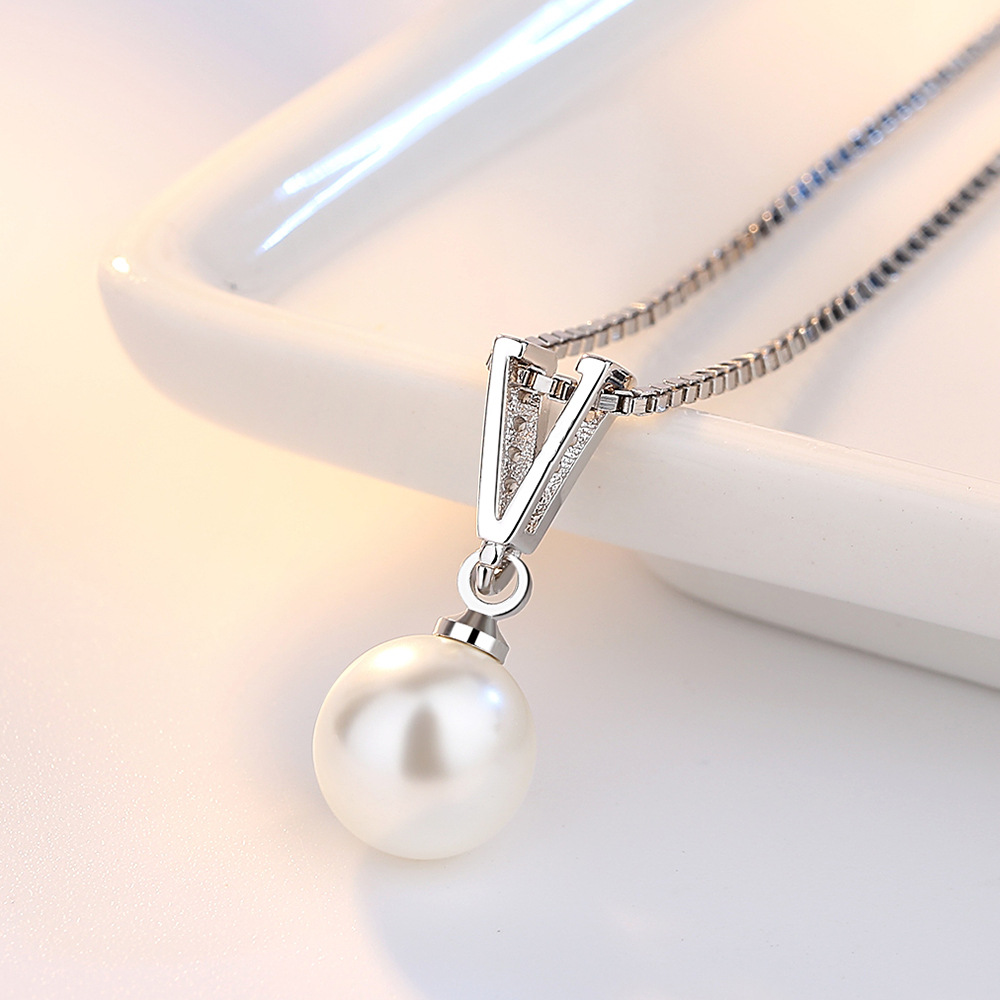 Colar de prata esterlina 925 c - Pearl Trim Chain avaliação e preço