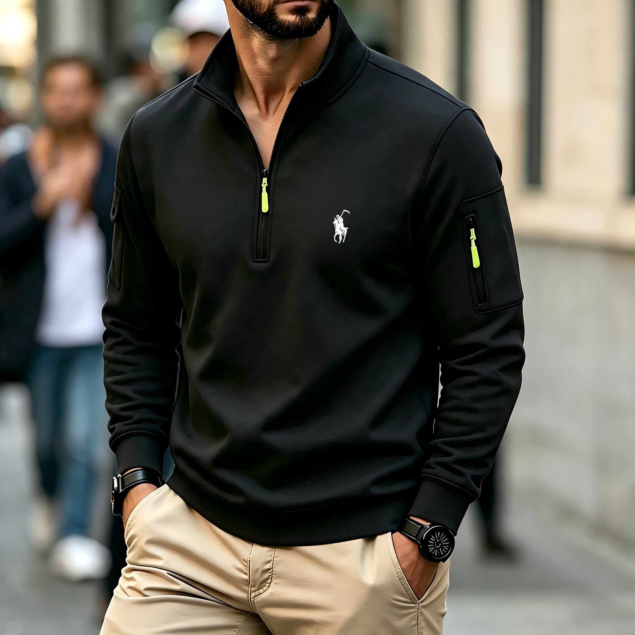 Camiseta masculina de manga co - Embellish Knit avaliação e preço