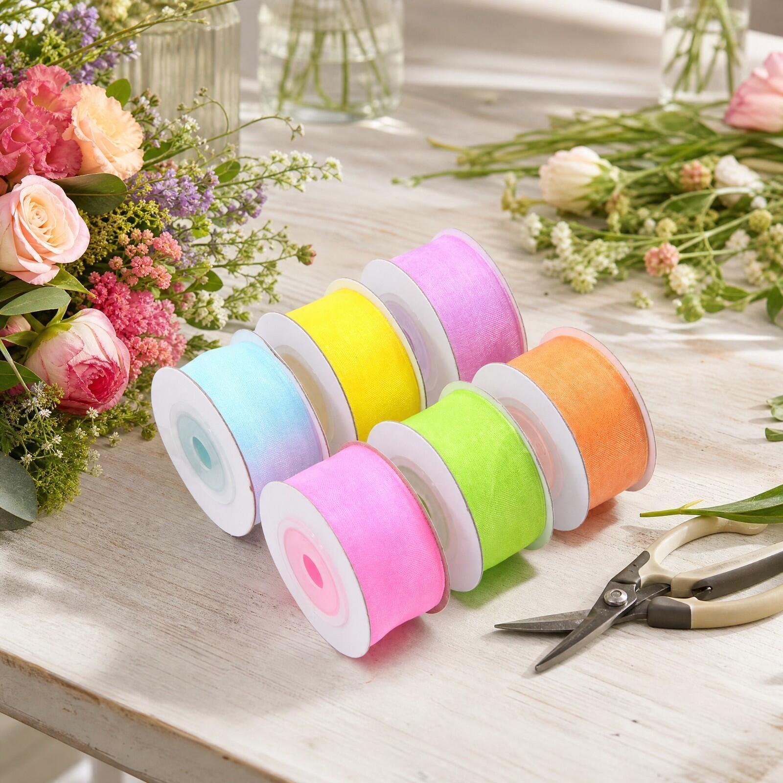 Fita de nylon translúcida em r - Organza Ribbon Spool avaliação e preço
