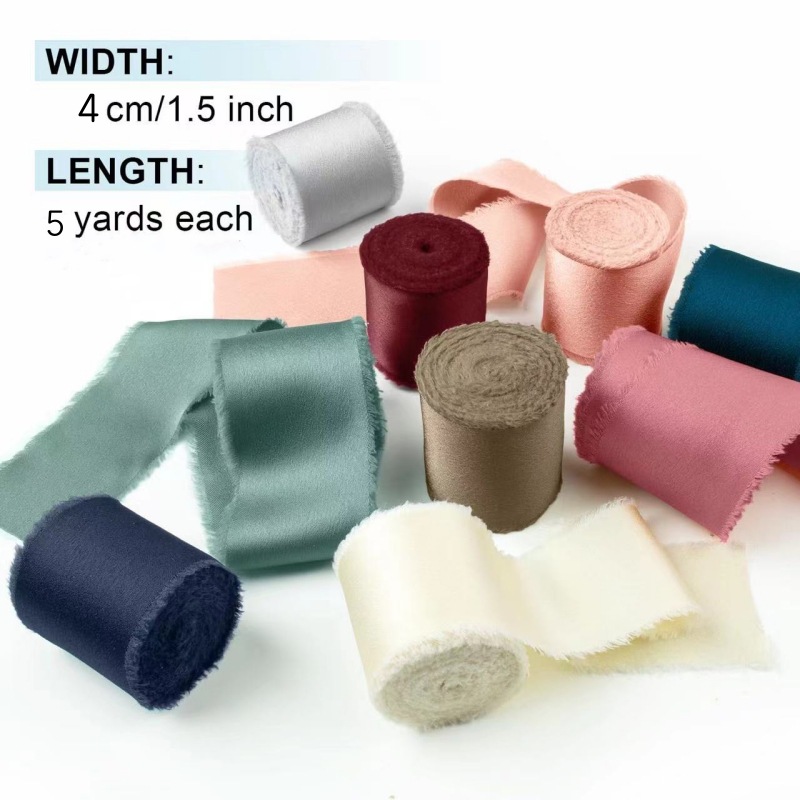 Fita de Cetim de Seda, 3 Rolos - Organza Ribbon Spool avaliação e preço
