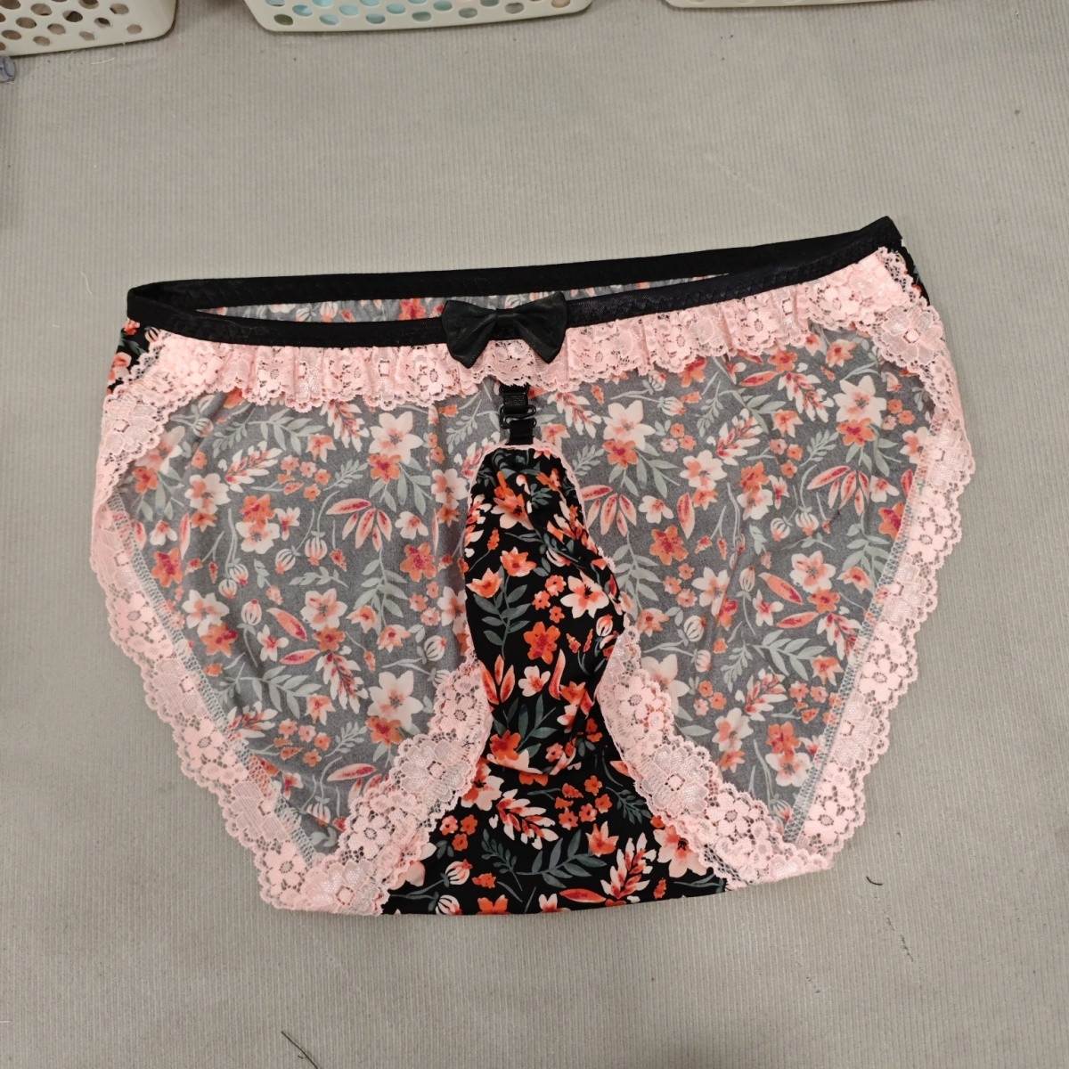 Cuecas masculinas florais, fei - Elastic Lace Trim avaliação e preço