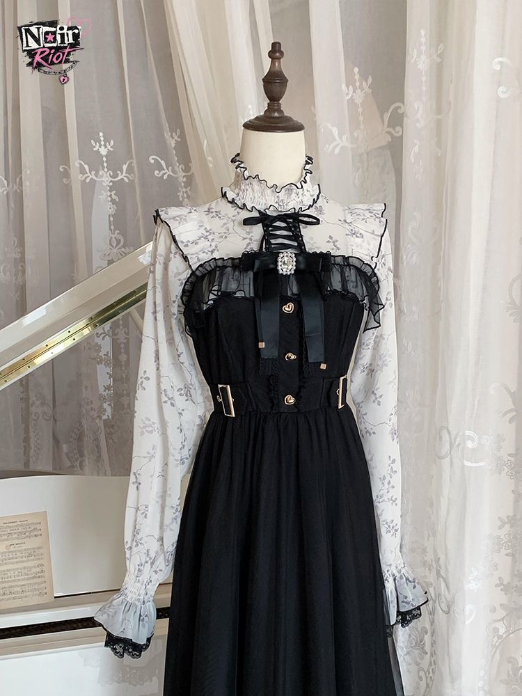Vestido Lolita Vintage Francês - Elastic Lace Trim avaliação e preço